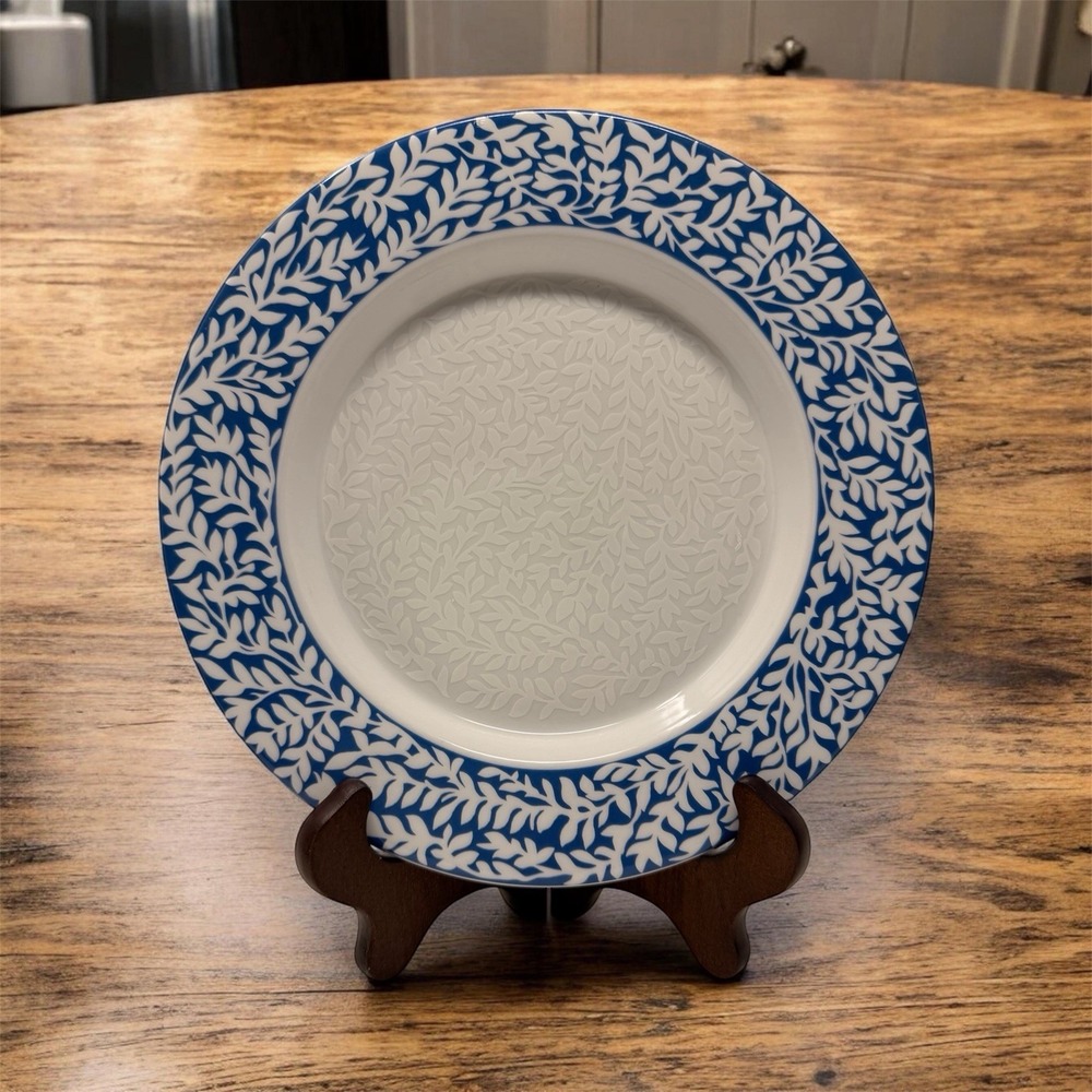 Dansk Trellis Delft Blue 9" Salad Plate Portugal VTG Ceramic Dinnerware